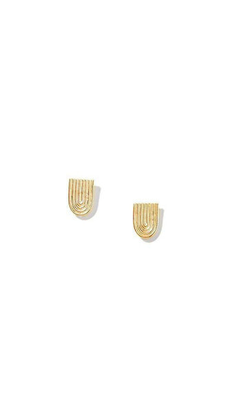 Solid Ellipse Stud Earrings