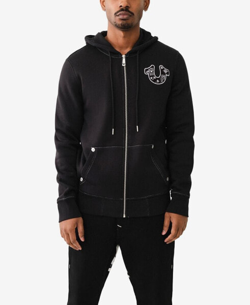 Men's Paisley Chenille Zip Up Hoodie