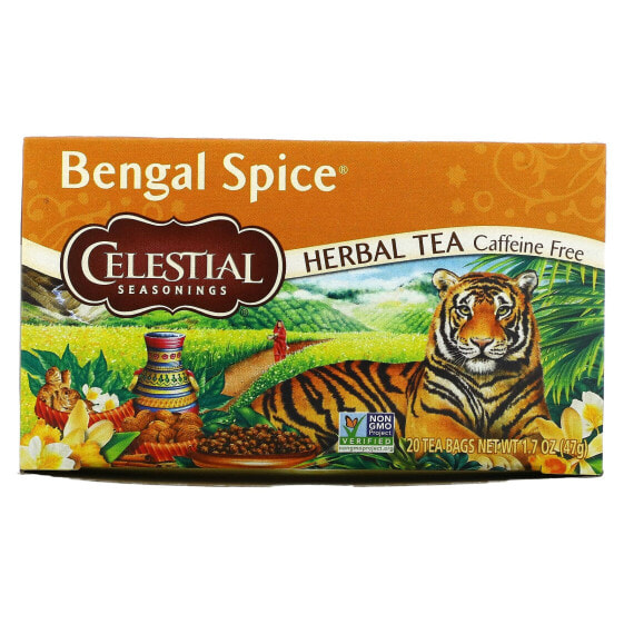 Herbal Tea, Bengal Spice®, Caffeine Free, 20 Tea Bags, 1.7 oz (47 g)