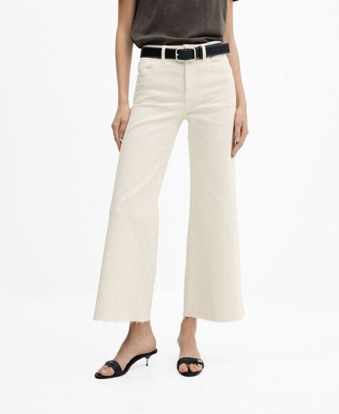 Women's Mid Waist Culotte Jeans