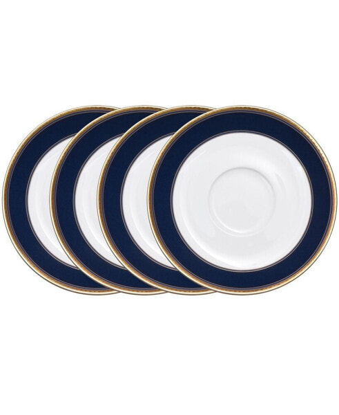 Blueshire Set of 4 Saucers, Service For 4