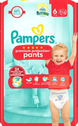 Baby Pants Premium Protection Gr. 6 Extra Large (15+ kg), 15 St