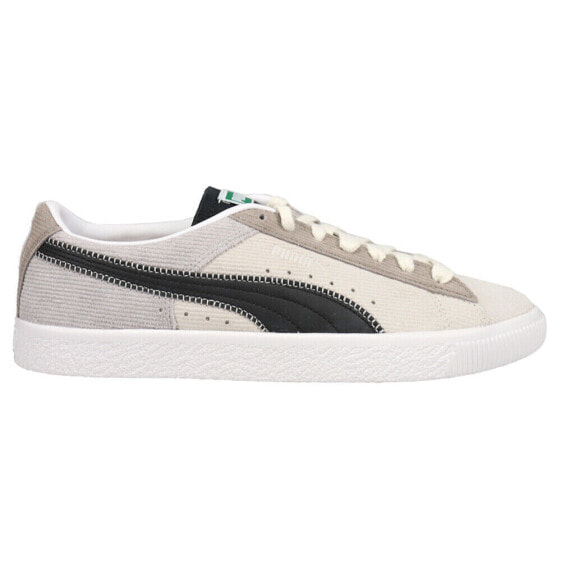 Puma Suede Vtg Blocked Lace Up Mens White Sneakers Casual Shoes 383780-02