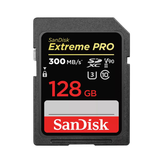 SanDisk Extreme PRO - 128 GB - SDXC - Class 10 - UHS-II - 300 MB/s - 260 MB/s