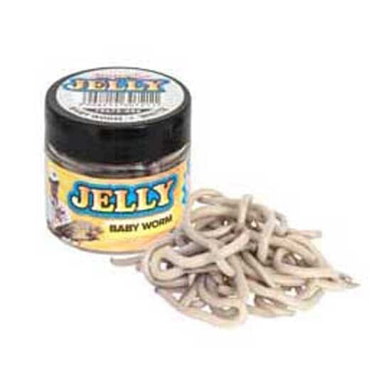 BENZAR MIX Jelly Baits Baby Worm White Plastic Worms
