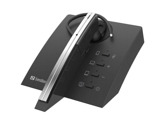 SANDBERG Bluetooth Earset Business Pro - Headset - Ear-hook - Office/Call center - Black - Grey - Monaural - Mute - Volume + - Volume -