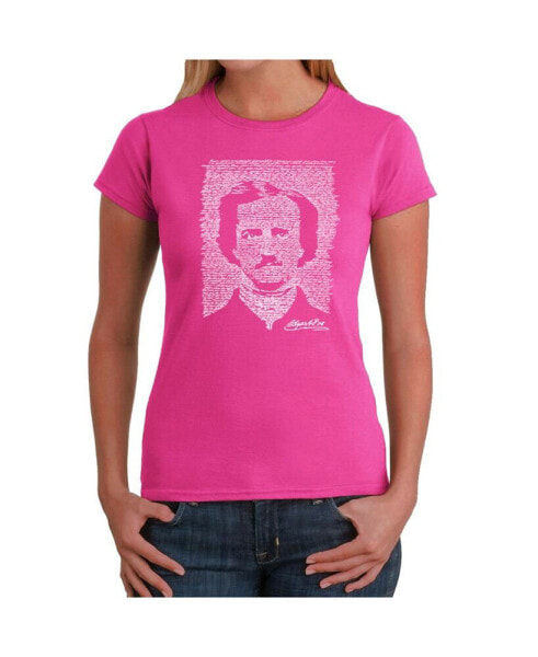 Women's Word Art T-Shirt - Edgar Allen Poe - The Raven