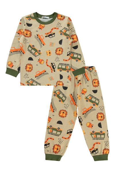 Erkek Çocuk Pijama Takımı 2-5 Yaş Haki