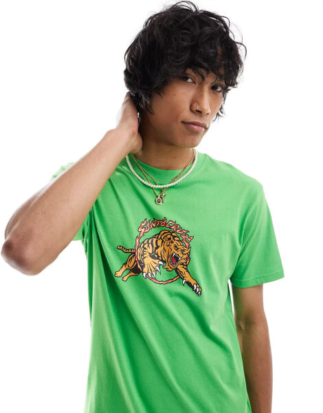 Santa Cruz salba tiger print t-shirt in green