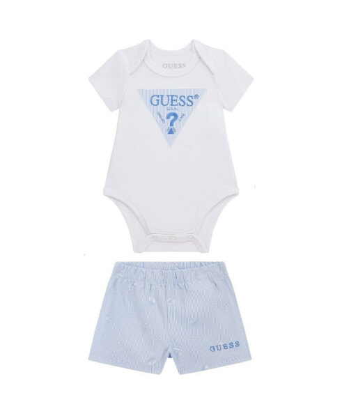 Baby Boy Short Sleeve Bodysuit and Short Set