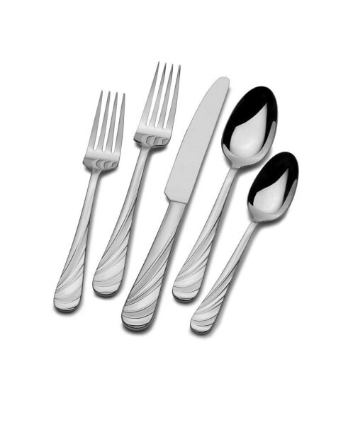 Swirl 20PC Flatware Set, Service for 4