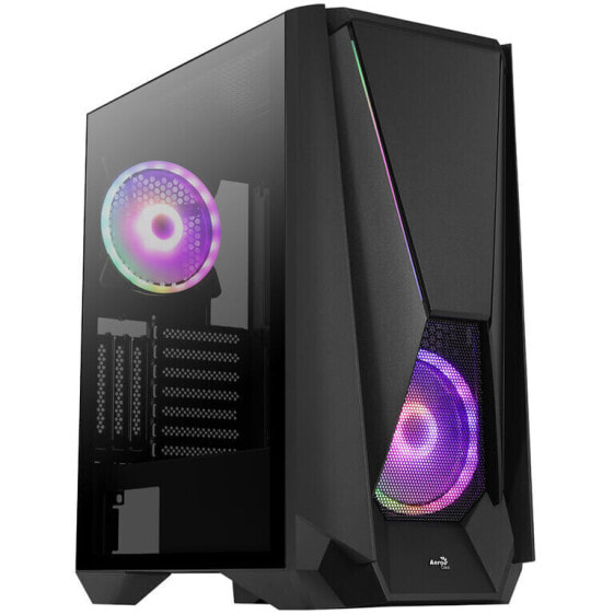 Aerocool Visor Midi-Tower, Tempered Glass - schwarz