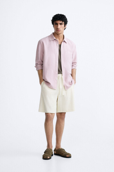 Irregular jacquard bermuda shorts