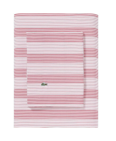 Striped Cotton Percale 3-Pc. Sheet Set, Twin XL
