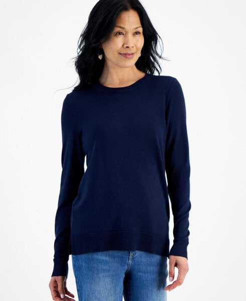 Women's Long Sleeve Crewneck Sweater, Created for Macy's