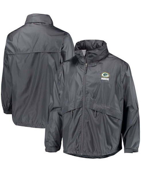Куртка Dunbrooke Мужская упаковываемая полностью Zip Зеленая фирма Green Bay Packers Спортсмен водонепроницаемая