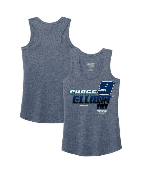 Women's Navy Chase Elliott Racer Back Tank Top