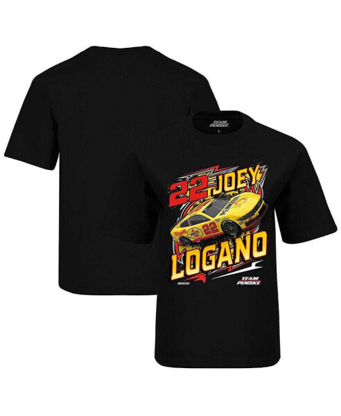 Big Boys and Girls Black Joey Logano Backstretch T-Shirt