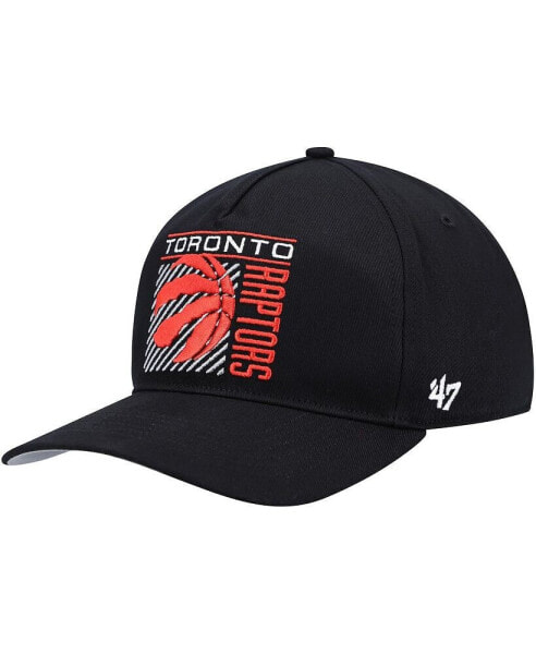 Men's '47 Black Toronto Raptors Reflex Hitch Snapback Hat