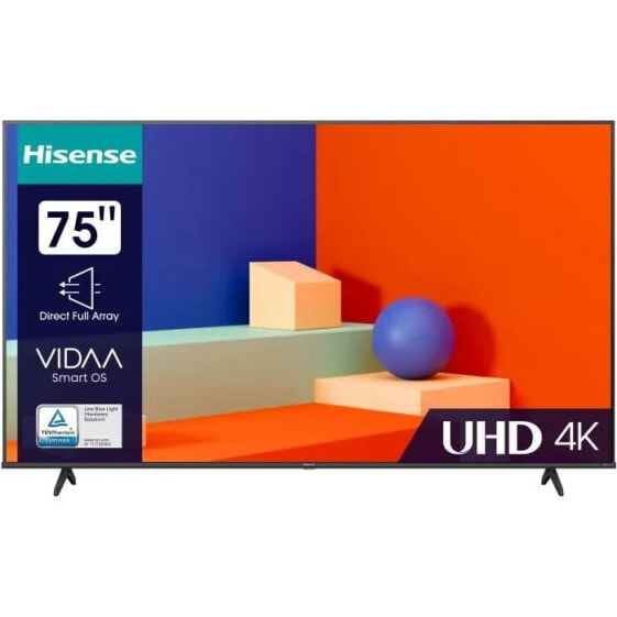 Hisense LED TV - 75A6K - 75 '' (191cm) - UHD 4K - DTS Virtual: X TM - Dolby Vision - Smart TV - 3 x HDMI 2.0 - Sitzfreier Bildschirm