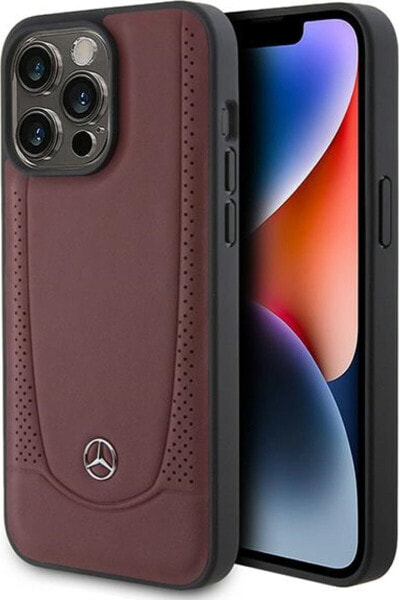 Mercedes Mercedes MEHCP15LARMRE iPhone 15 Pro 6.1" czerwony/red hardcase Leather Urban Bengale