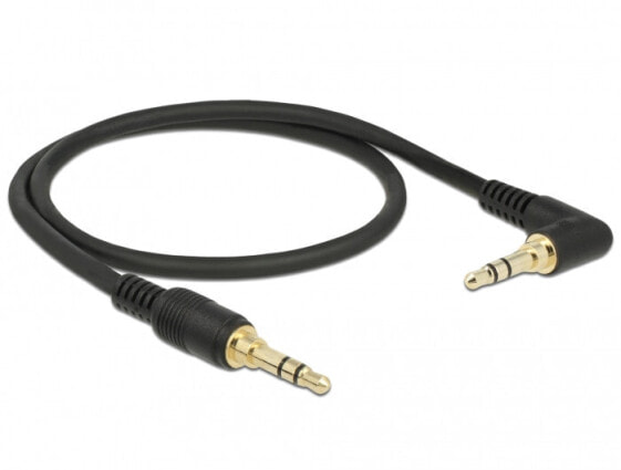 Аудио кабель Delock 3.5мм мужской - 3.5мм мужской 0.5 м черный