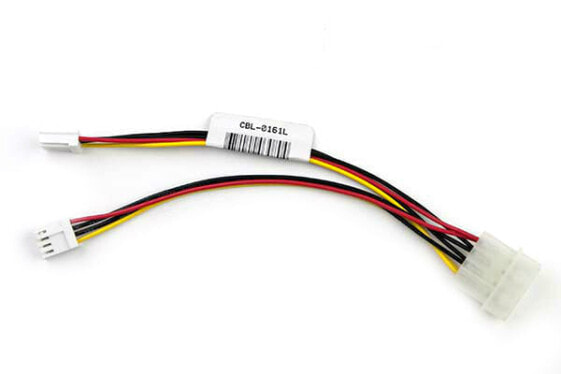 Supermicro CBL-0161L - 0.15 m - Molex (4-pin) - 2 x 4-pin PWM - Straight - Straight - Black - Red - White - Yellow