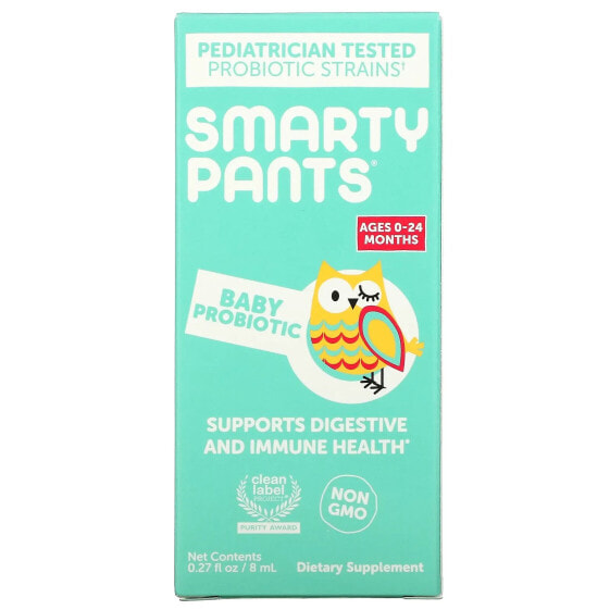 Пробиотик для младенцев SMARTYPANTS, от 0 до 24 месяцев, без аромата 8 мл (Baby Probiotic)