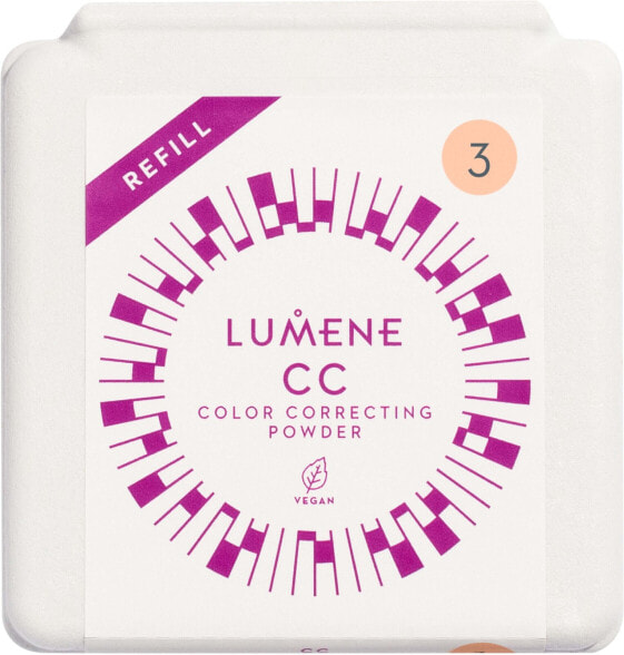 Lumene CC Color Correcting Powder Refill Компактная цветокорректирующая пудра, сменный блок