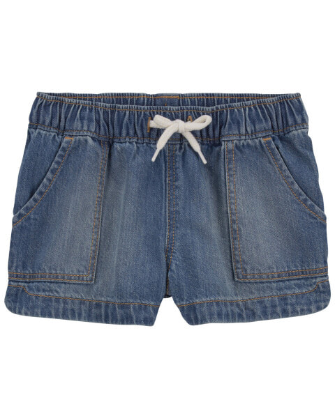 Baby Denim Drawstring Sun Shorts 18M