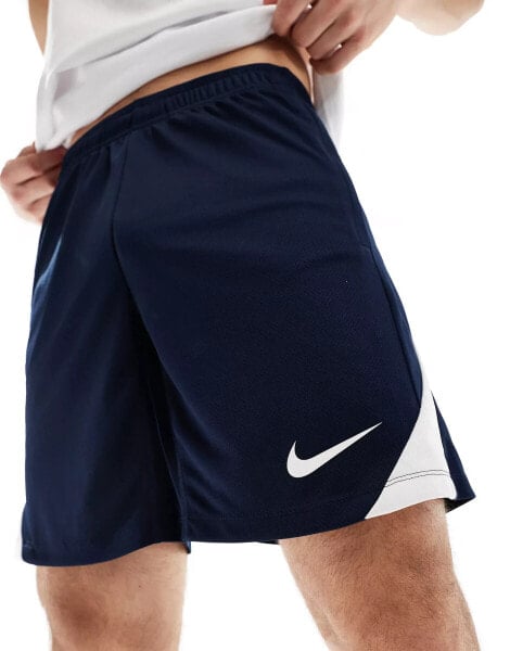 Nike football Strike shorts in navy and white