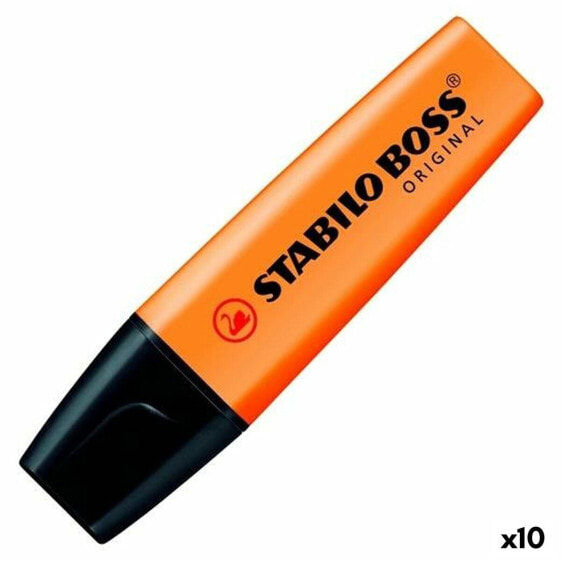 Фломастеры STABILO Флюоресцентный маркер Boss Оранжевый 10 штук