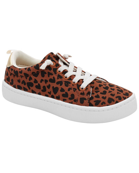 Kid Heart Leopard Sneakers 2Y