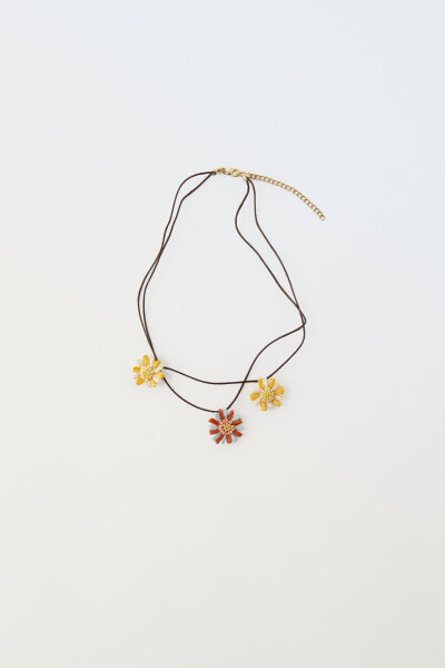 Ожерелье с цветами ZARA