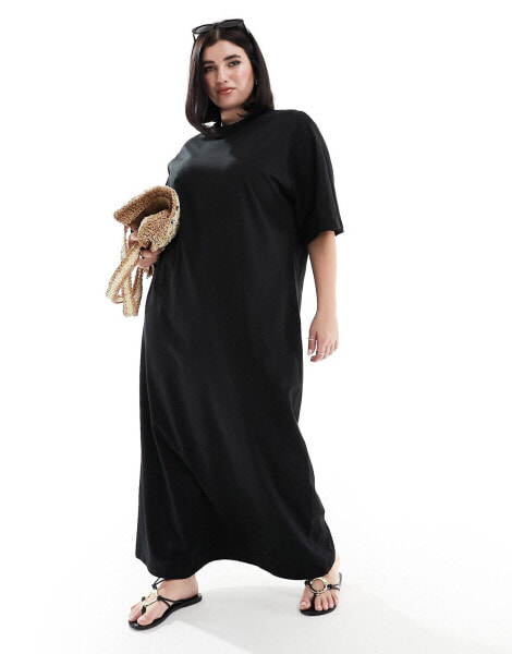 ASOS DESIGN Curve oversized midaxi t-shirt dress