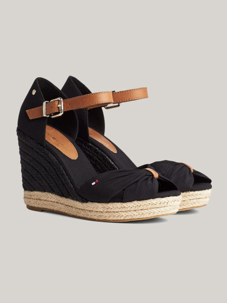 Peep-Toe Wedge Espadrille