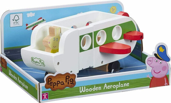 Игрушка Peppa Pig деревянный самолет с Пани Кролик 07211