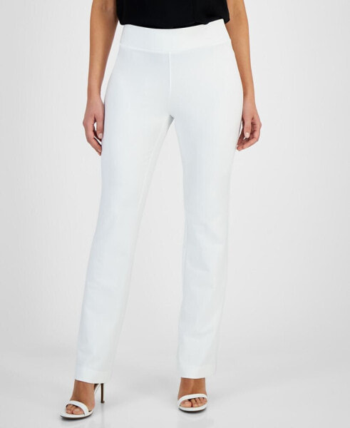 Women's Flat-Front Mid Rise Pull-On Pants