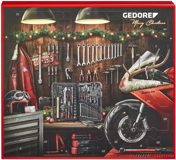 GEDORE 3304899 Red R49002024 Advent Calendar 2021, 34 Pieces, Advent Calendar for Men, Men, Gift, Tool Advent Calendar