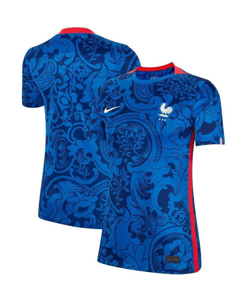 Футболка Nike женская синего цвета сборной Франции 2022/23 Home Replica Blank Jersey