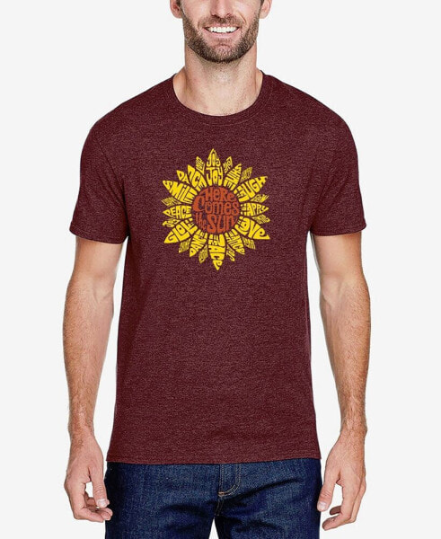 Men's Premium Blend Word Art Sunflower T-shirt