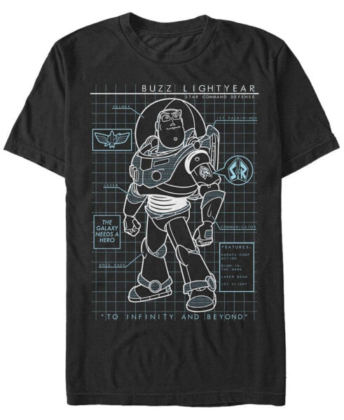 Men's Buzz Schematic Short Sleeve Crew T-shirt