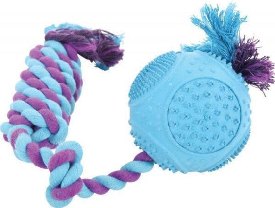Игрушка для собак Zolux Резиновый мяч с веревкой 7.5 см