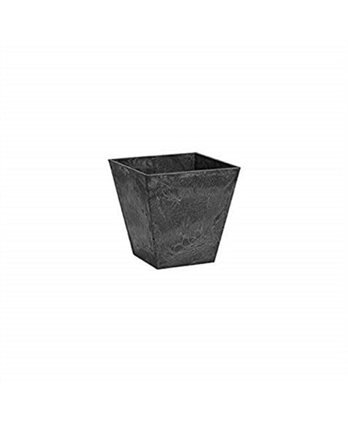 Black ArtStone Ella Square Planter 12 Inch