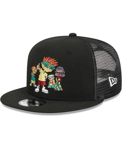 Men's Black Rocket Power Trucker 9FIFTY Snapback Hat