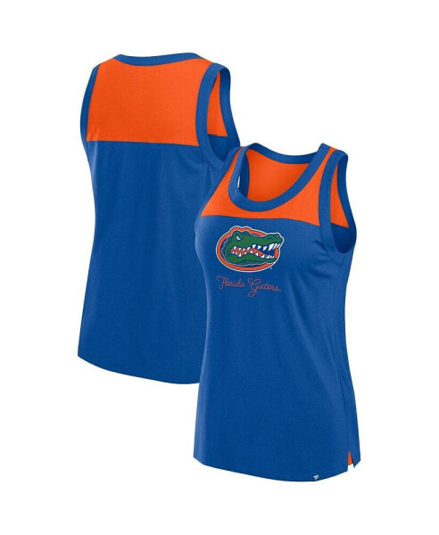 Women's Royal Florida Gators Crosley Colorblock Tank Top