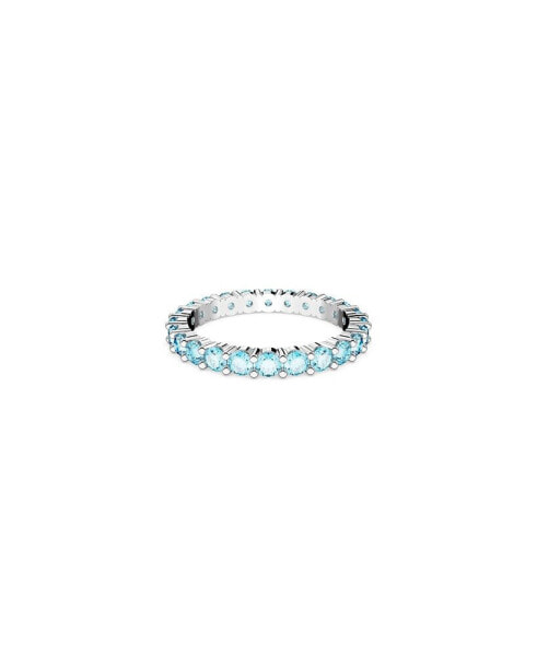 Crystal Round Cut Blue Matrix Ring