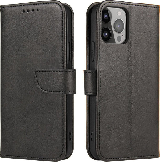 Hurtel Magnet Case etui Huawei Mate 50 Pro pokrowiec z klapką portfel podstawka czarne