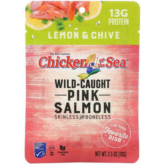 Wild-Alaskan Pink Salmon, Lemon & Chive, 2.5 oz (70 g)