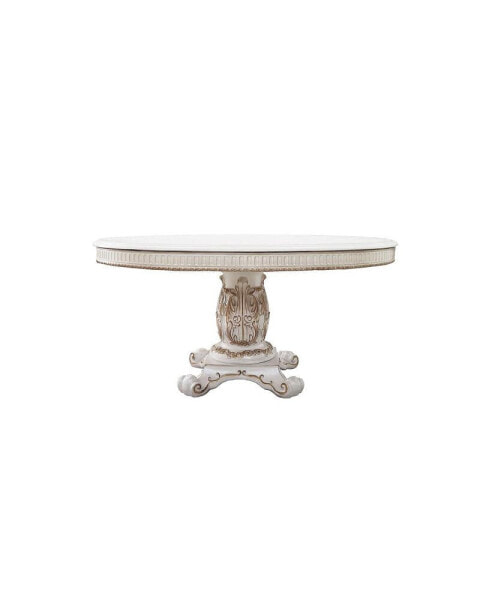 Vendome Dining Table Antique Pearl Finish